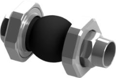 Type B2 (internal thread) - Rubber Expansion Joint | 3D view