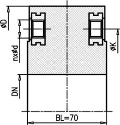 Type C1 (EPDM) - Rubber Expansion Joint | dimensional sketch