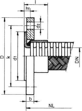 Coupling AE201 | Dimensional sketch