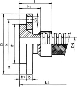 Coupling AE202 | Dimensional sketch