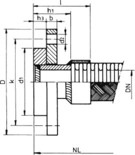Coupling AE203 | Dimensional sketch