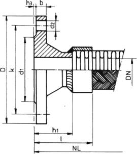 Coupling AE204 | Dimensional sketch